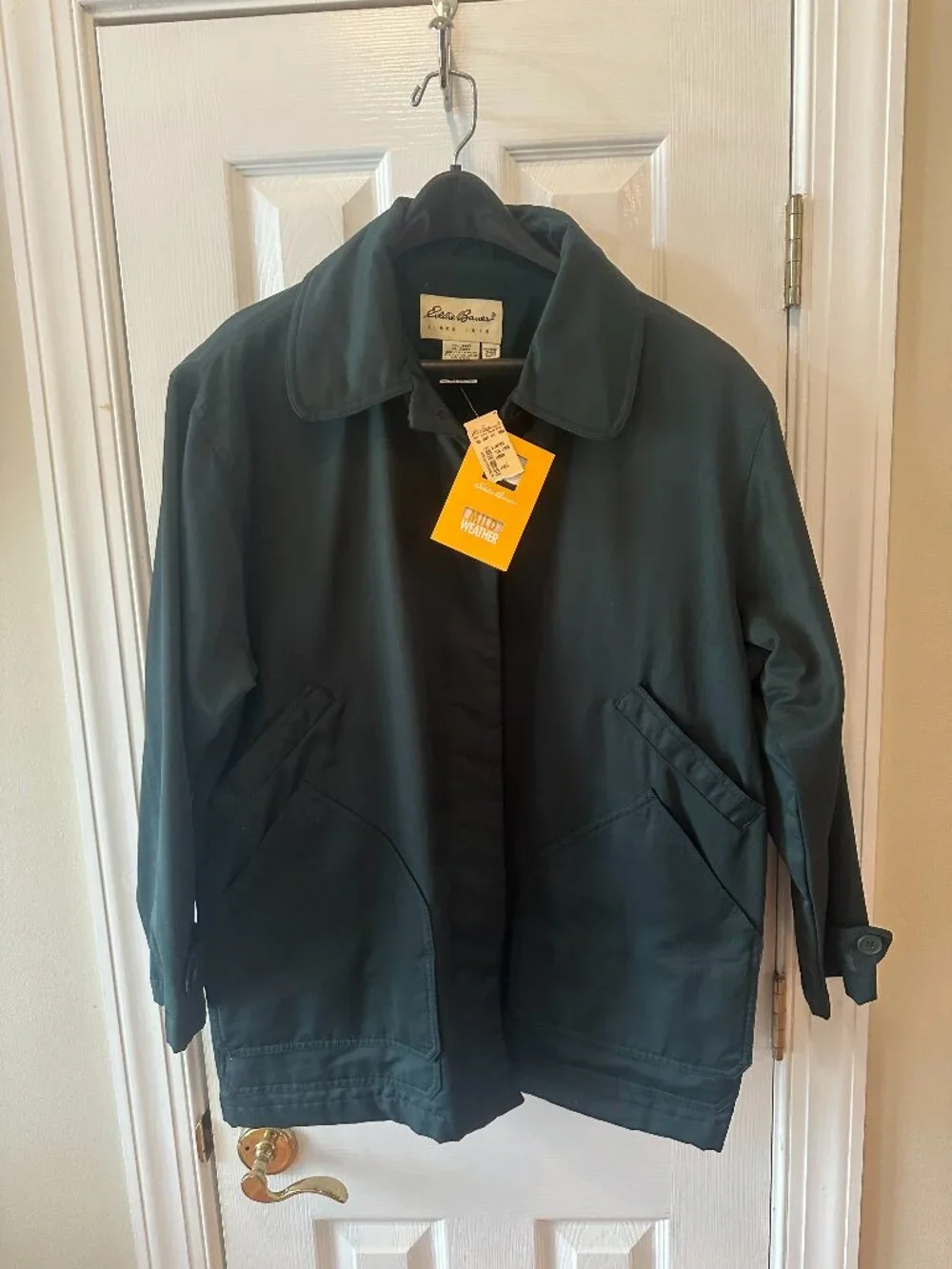 NWT Eddie Bauer Flannel lined Cruiser Jacket Mens L